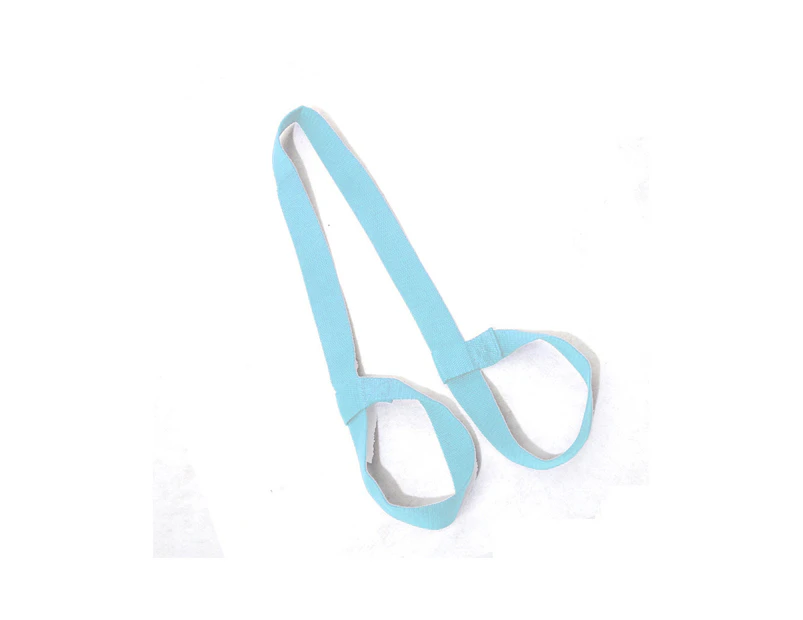 Yoga Mat Strap Sling, Adjustable and Durable Cotton Mat Carrier Available - Light blue