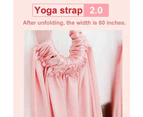 Waist Stretch Strap with Door Anchor,Adjustable Yoga Exercise Strap Fitness Band Leg Stretching Strap Back Bend Split Inversion Strap - Pink
