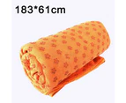 Yoga Towel,Hot Yoga Mat Towel - Sweat Absorbent Non-Slip for Hot Yoga, Pilates and Workout - Orange
