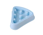 Dog Bowl Slow Feeder Dogs Food Nonslip Dishes--Blue