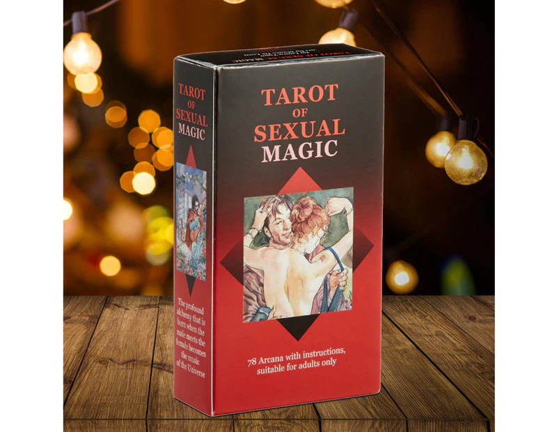 Bestjia 78Pcs/Set Tarot Cards Magic Portable Coated Paper Tarot of Sexual Magic Card Game for Party - Classic Tarot