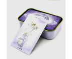 Bestjia Classic Rider Shallow Tarot Coated English Cards with Iron Box Party Supplies - Cats Tarot