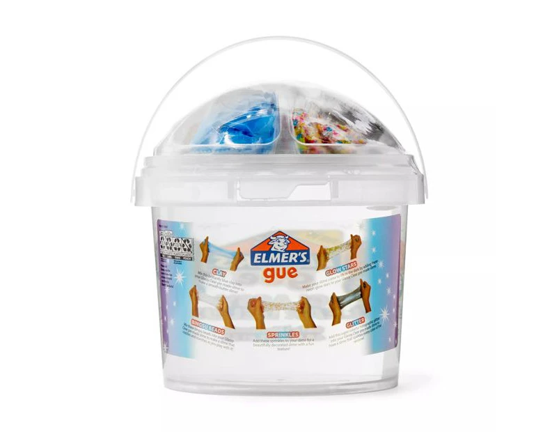 Elmer's Gue Premade Slime Mix-ins, 1.41 L Bucket - Clear Glassy