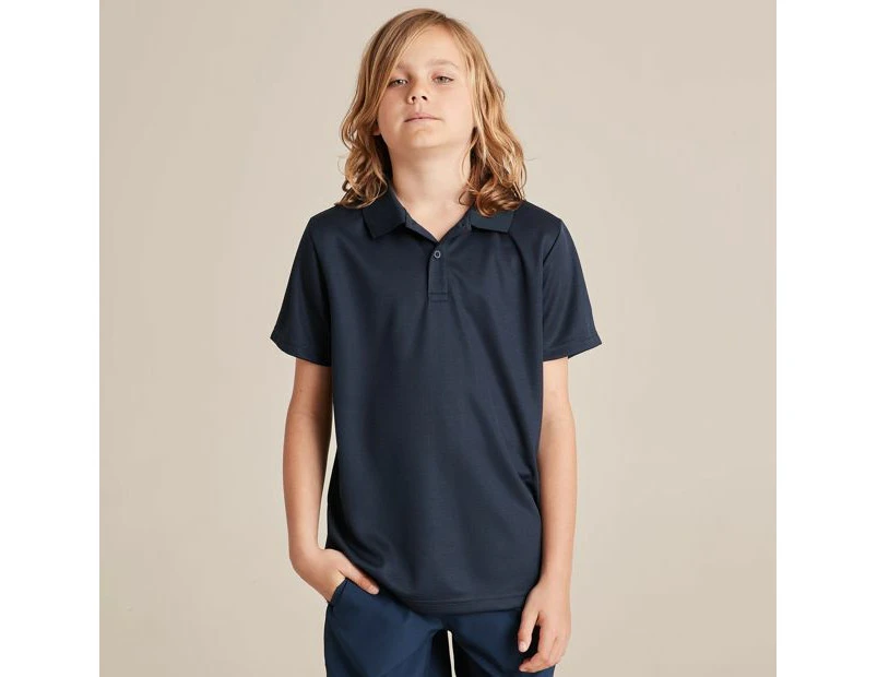 Target School Sports Mesh Polo T-shirt - Navy Blue