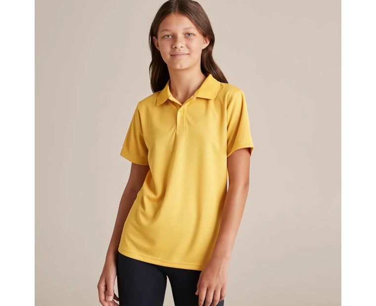 Target School Sports Mesh Polo T-shirt - Yellow