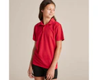 Target School Sports Mesh Polo T-shirt - Red