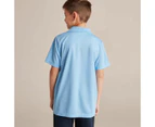 Target School Sports Mesh Polo T-shirt - Light Blue