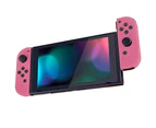 Soft Touch Grip Handheld Controller Housing with Full Set Buttons, Replacement Shell Case for Nintendo Switch Console Shell NOT Included-Pink