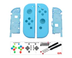 Soft Touch Grip Handheld Controller Housing with Full Set Buttons, Replacement Shell Case for Nintendo Switch Console Shell NOT Included-Blue