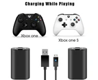 Apply to Xbox One Controller Rechargeable Battery for Xbox One, Xbox One S, Controller with USB Charging Cable -1200mAh-2pcs
