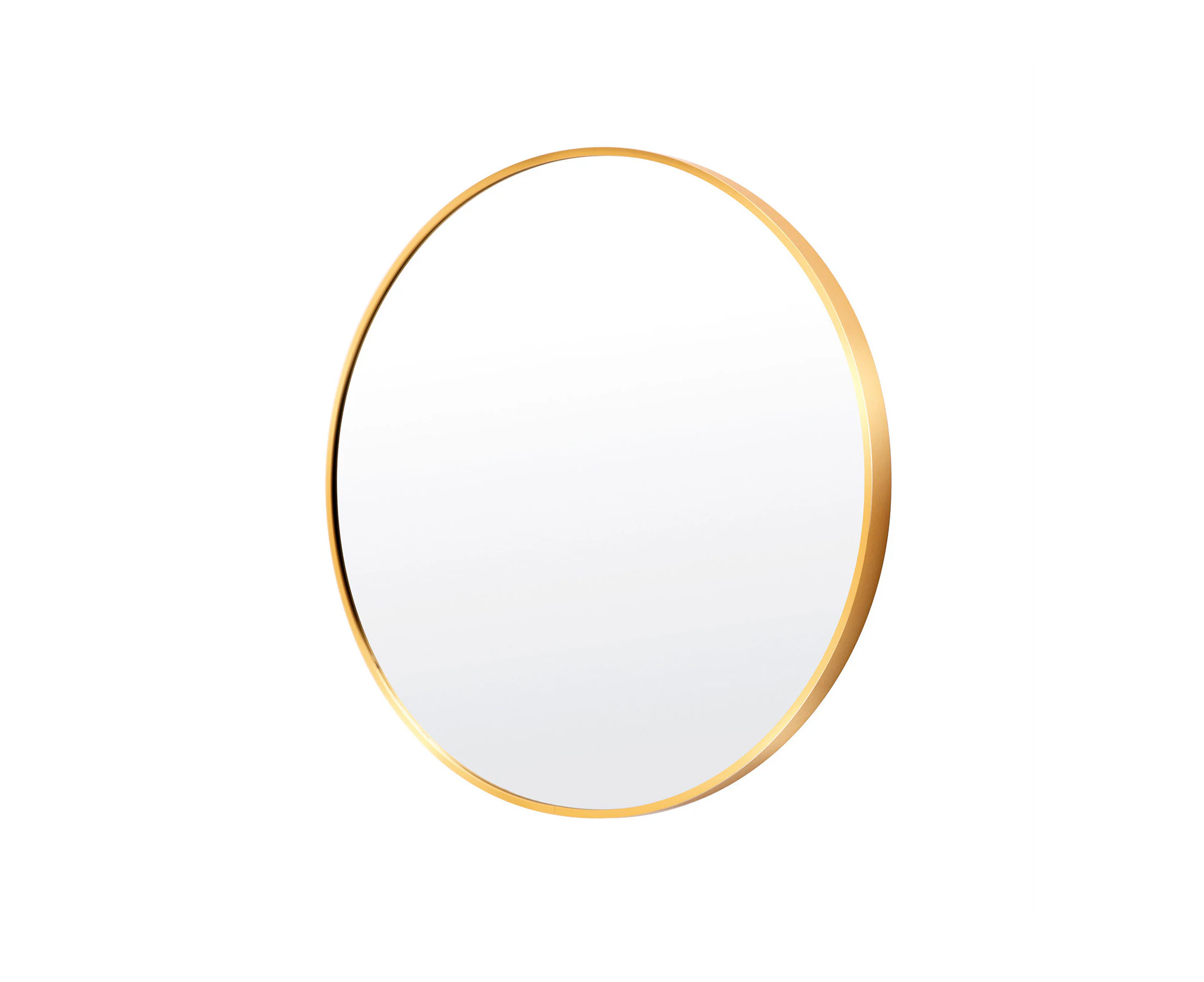 La Bella Gold Wall Mirror Round Aluminum Frame Makeup Decor Bathroom Vanity 60cm