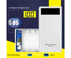 18650 Battery Box Overcharge Overcurrent Protection Dual USB Output Repeatable Replacement Digital Display 7-section 18650 Battery Box-White