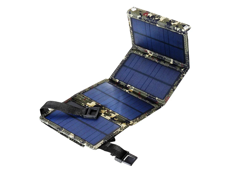 Centaurus Solar Cell Charger Waterproof Fast Charging Foldable 20W USB Folding Solar Panel Charger for Smart Phone-Camouflage