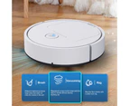 1 Set Vacuum Cleaner Intelligent Planning Automatic Induction Strong Suction One-button Start Efficient Sweeping Robot for Home - White