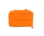 Camera Lens Case Protective Cover Velvet Shell Partition Padded Bag-Orange