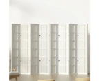 Artiss Room Divider Screen 8 Panel Nova Foldable Wooden Divider White