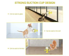 Cat Toys, Windmill Leaking Food Toy Interactive Cat Toys for Indoor Cats with Suction Cup，Cat Spring Cat Bell Ball-Yellow