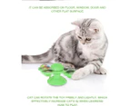 Interactive Cat Catnip Toy, for Indoor Cats, Windmill Catnip Toy ,Cat Toothbrush Toy  with Suction Cup,Blue/Green-Green