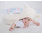 Cute Newborn Baby Boys Girls Plush Blankets Swaddle Blankets White One Size (1pc)