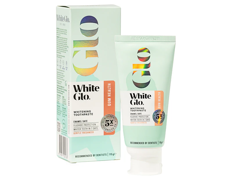 White Glo Gum Health Whitening Toothpaste Gentle Freshness 115g