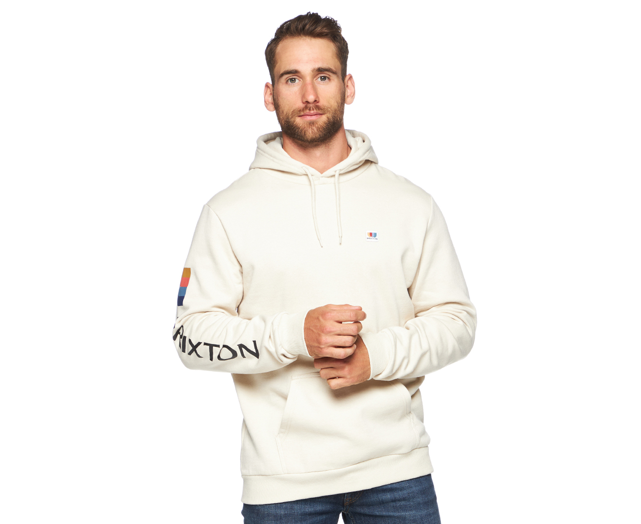 Brixton Men's Alton Hoodie - Beige | Catch.co.nz