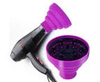 Blow Hood|Folding Silicone Retractable Hair Dryer-Purple