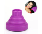 Blow Hood|Folding Silicone Retractable Hair Dryer-Purple