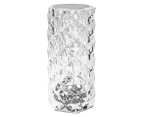 LED Crystal Table Lamp Diamond Rose Bar Night Light Touch Atmosphere Bedside 3 Light Color Toch Control