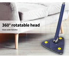 Cleanflo Cleaning Mop Dry Wet Triangle 360° Rotatable Adjustable Head +5 Pad