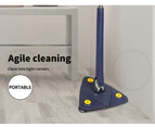 Cleanflo Cleaning Mop Dry Wet Triangle 360° Rotatable Adjustable Head +5 Pad