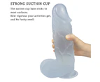 DY Clear 10.23" Giant Thick Realistic Dildo