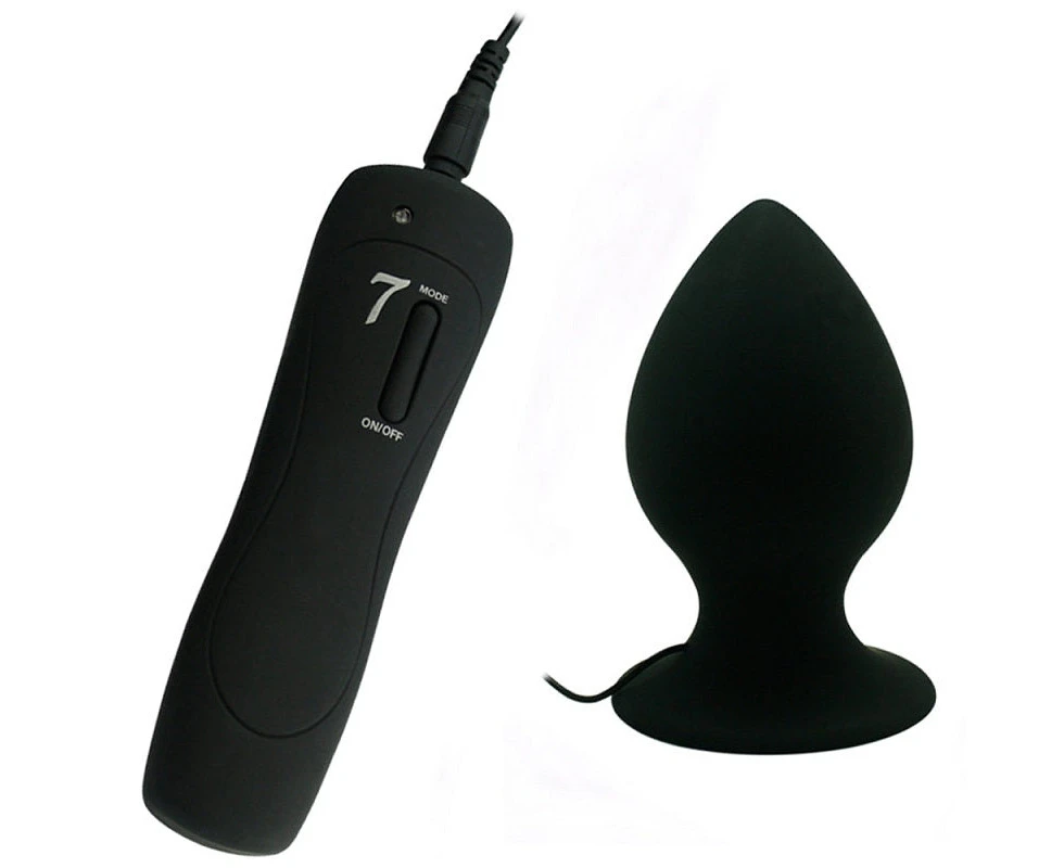 Aphrodisia - Large Vibrating Anal Plug - Black