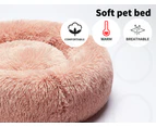 Pawz Pet Bed Cat Dog Donut Nest Calming Kennel Cave Deep Sleeping Pink XL