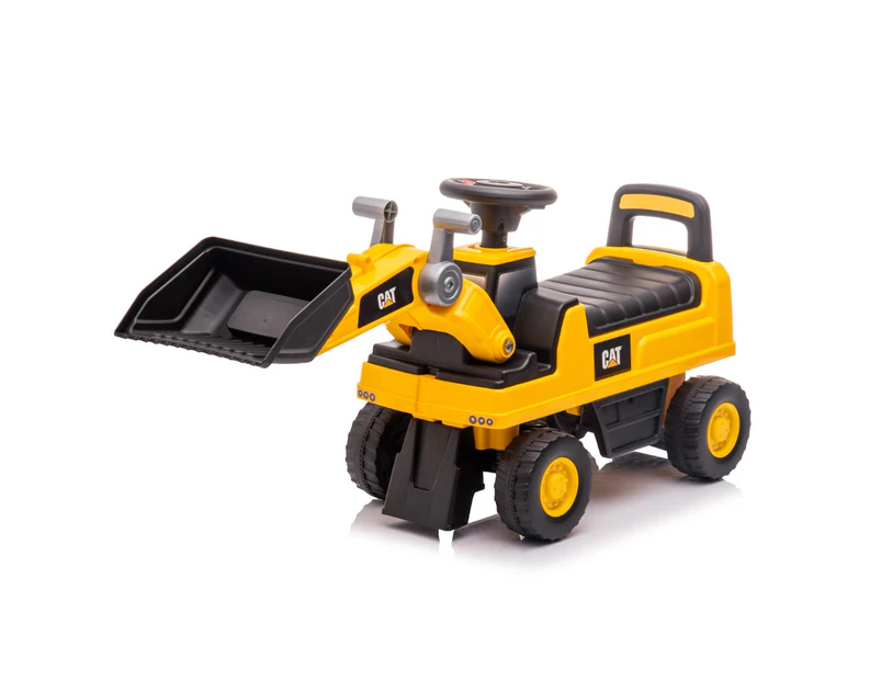 Cat Licenced Bulldozer Digger Foot To Floor Ride On Toy Truck