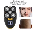 Rotary Razor For Men Electric Shaver Wet & Dry Razor Ipx7 Waterproof 4D Electric Beard Trimmer Precision Trimmer Led Display-Gold