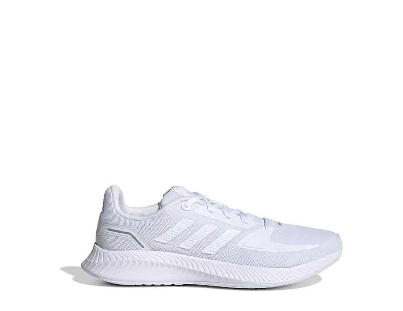 adidas Boys Runfalcon 2 Running Shoes Junior Runners Jogging Sports Trainers - White/White