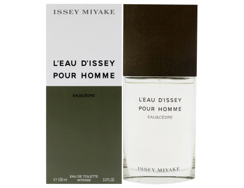 Issey Miyake Leau Dissey Eau and Cedre for Men 3.3 oz EDT Intense Spray Variant Size Value 3.3 oz