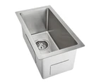 Stainless Steel Sink 250x450mm Handmade Kitchen Sink Laundry Bar Sinks Single Bowl Chrome Top/Flush/Under mount