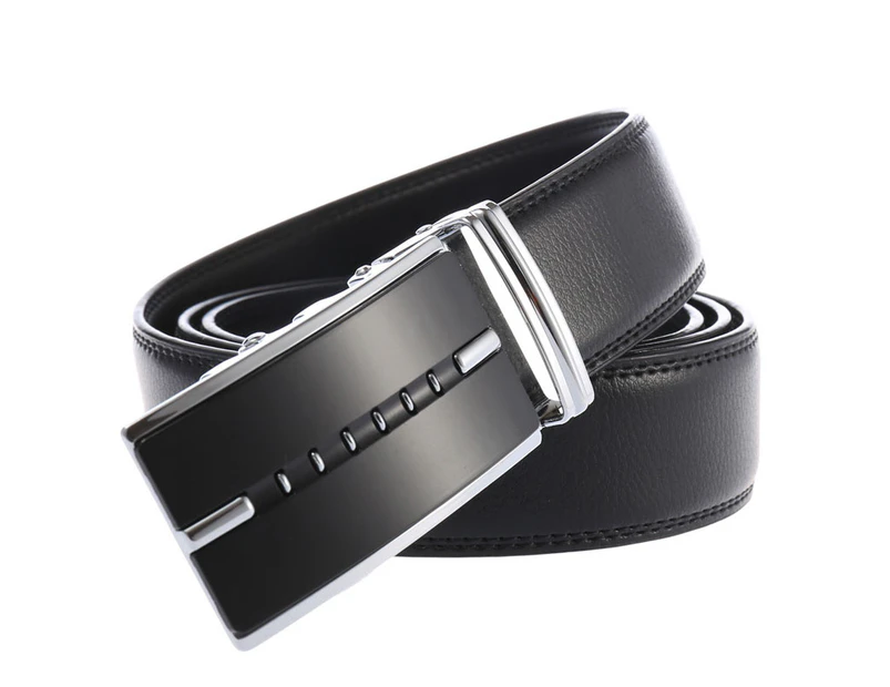 Egomilano Luxury Automatic Buckle Genuine Leather Belts Dress Belt -Black - Size 36 - 38