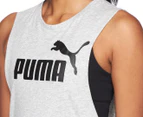 Puma Women's Essentials+ Cut Off Tank Top - Light Grey Heather