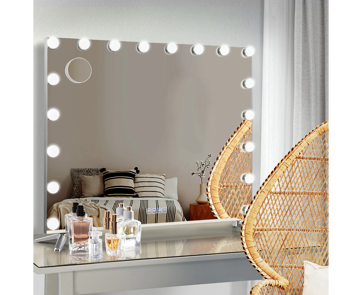 Embellir Bluetooth Makeup Mirror 80x65cm Hollywood Vanity with LED Light Wall