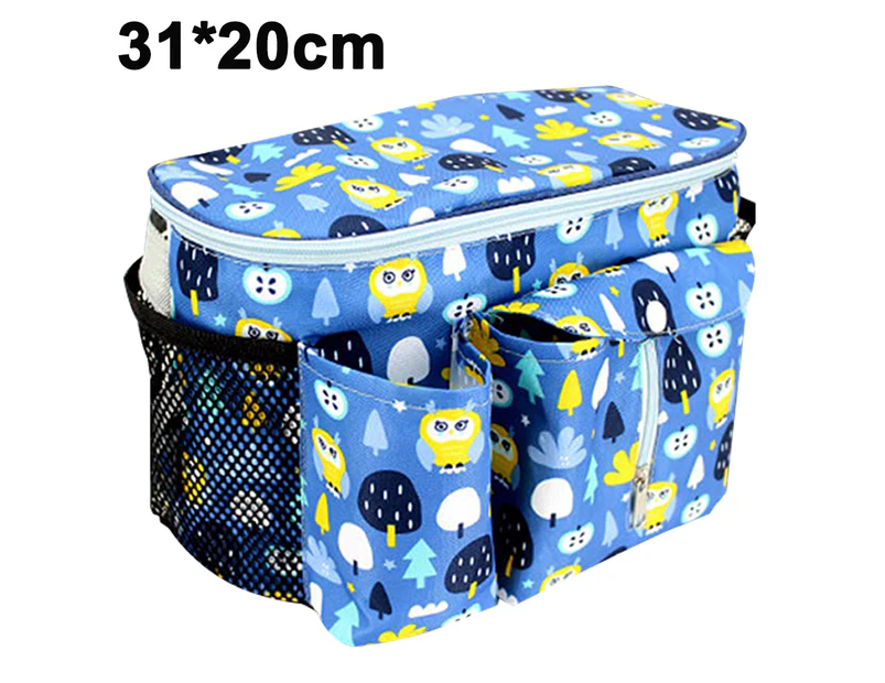 Baby Stroller Organizer Bag For Mom, Baby Trolley Bag - Compatible With Most Stroller-Navy Blue Owlnavy Blue Owl