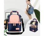 Breast Milk Baby Bottle Cooler Bag/Waterproof Baby Milk Bag Freezer/Mommy Travel Backpack/Portable-Navy Blue