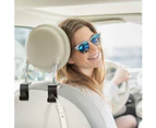 Car Seat Headrest Hooks For Car Back Seat Organizer Car Suv Black Purse Hook Car Handbag Clothes Coat Grocery Bag 4 Pack