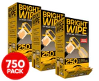 3 x BrightWipe Lens Cleaner Wipes 250pk