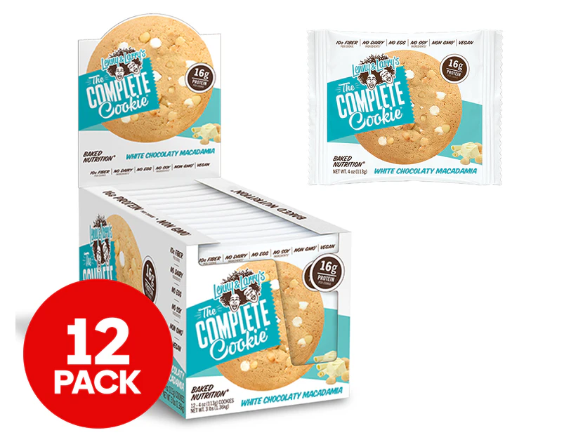 12 x Lenny & Larry's White Chocolate Macadamia Complete Cookie Bars 113g