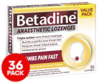 Betadine Anaesthetic Lozenges Honey & Lemon 36pk