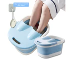 Foot Spa Foldable Bucket Footbath Soaking Basin (blue)
