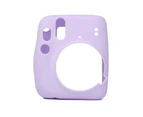 Soft Shell Case Protective Cover Silicone Scratch Protector For Fujifilm Instax Mini 11Camera-Purple