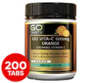 GO Healthy Vita-C 500mg Vitamin C Orange 200 Chew Tabs